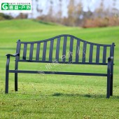 格益户外休闲金属公园椅 阳台客厅扶手靠背铸铝长椅