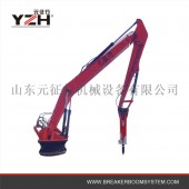 煤矿破碎格筛大块用固定式二次破碎液压工作臂机器设备