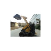 实心胎履带式工地搬运车多功能铲斗锤滑移装载机