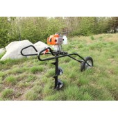 独轮折叠式地钻 两冲程汽油挖洞植树机 打坑机 AG63