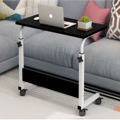 床边升降桌懒人桌简易笔记本桌家用可移动滑轮升降桌