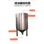 鸡西鸿谦菜籽油加工储油罐立式锥形罐保温质优价廉厂家定制信誉好