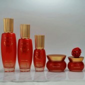 化妆品套装瓶丝印烫金厂家 化妆品膏霜瓶烫金工厂