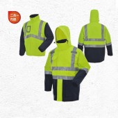 安大叔 B406 高警示防寒服荧光黄