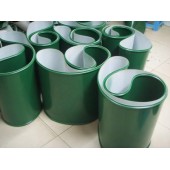 PVC绿色光面输送带 菱形格砂光机皮带 草坪纹皮带
