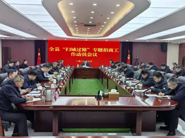 沂水县召开全县“扫城过筛”专题招商工作动员会议