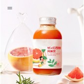 红西柚风味饮加工 瓶装果蔬汁饮品生产山东素源堂