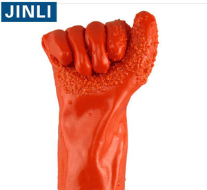工厂直销818耐油止滑手套PVC耐磨耐油防滑耐酸腐蚀工业防滑手套