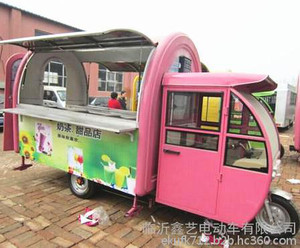 河南电动小吃车厂家/临沂鑫艺电动车