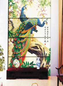 个性艺术喷绘系列软包硬包皮革喷绘壁画背景墙屏风墙  酒店屏风