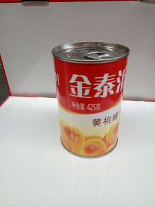 厂家批发425g金泰沂牌黄桃易拉罐铁盒罐头 罐头厂家  罐头批发