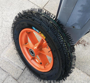 300-8充气手推车轮工业脚轮板条板橡胶轮子14寸工业万向轮工矿轮