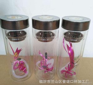专业定制广告礼品杯高硼硅材质玻璃口杯杯子上设计logo印字