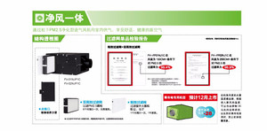 壁挂式全热交换器 空气净化器（带电加热）