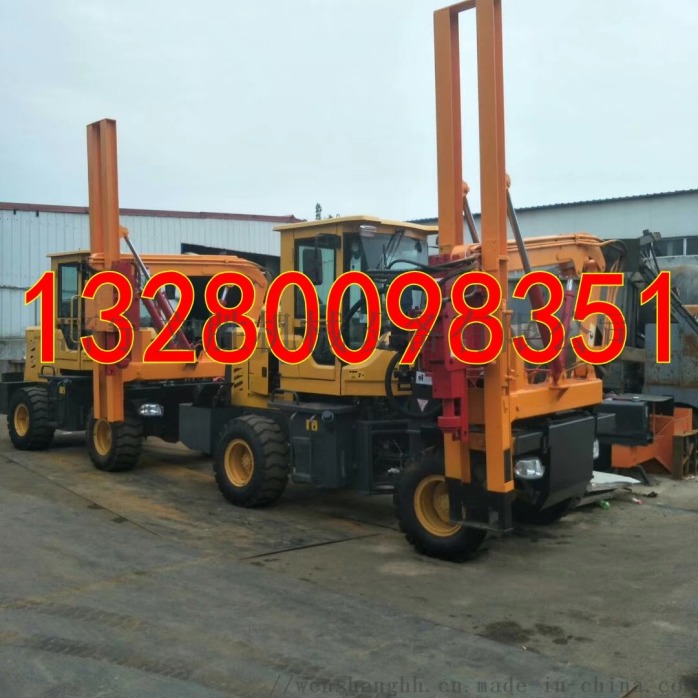 工程用公路防撞护栏板打桩机761814842