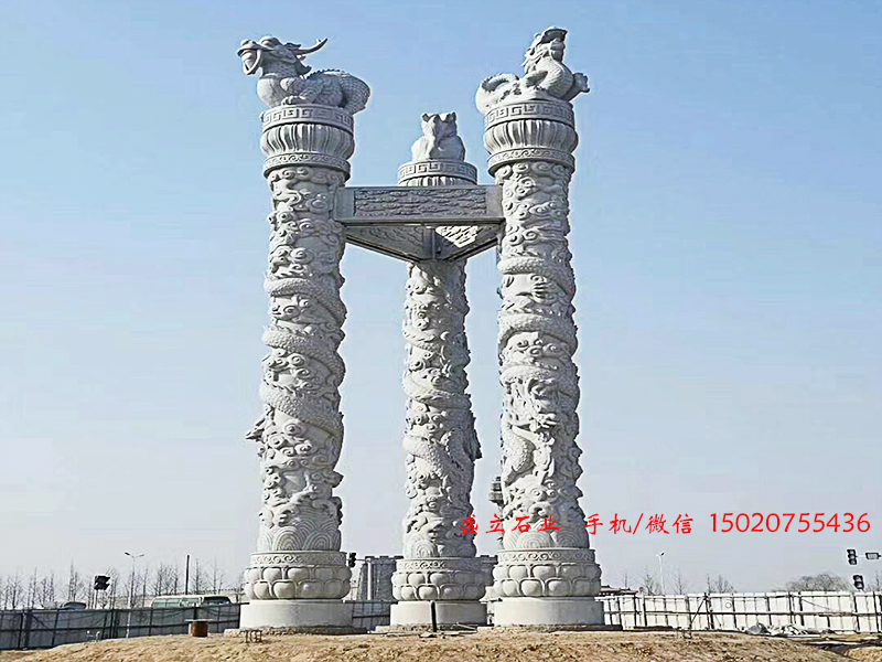 浮雕石柱子样式